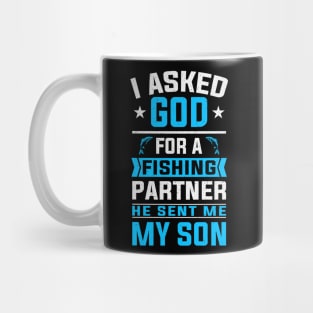 Father and Son Fishing Partner Angling Mug